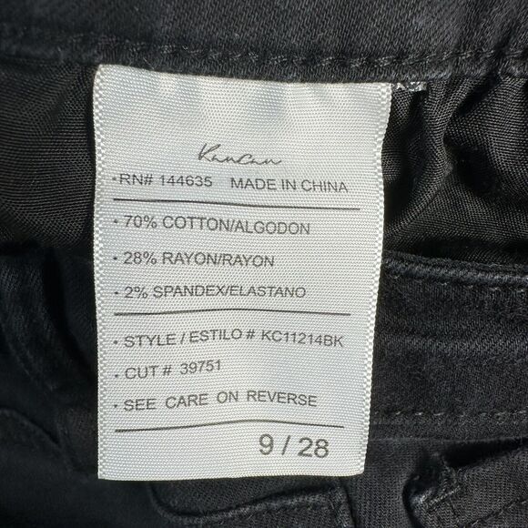 KanCan Mid Rise Skinny Jeans Juniors Size 9/28 Black Denim Pants 27x28 - Picture 9 of 9